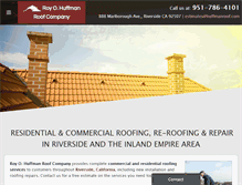 Tablet Screenshot of huffmanroofco.com